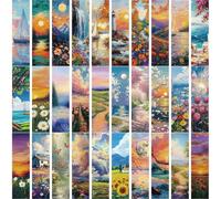 30pcs Scenic Art Segnalibri per gli amanti dei libri, scrittori, insegnanti, studenti, carta lettura segnalibro, divisori per la lettura di artisti