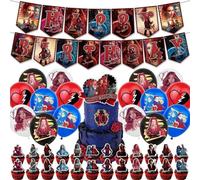 30PCS The Rise of Red Birthday Decoration Supplies Descendants Decorazioni a Tema Adatto Per Il Compleanno Dei Bambini e Decorazioni Per Feste Di Anniversario Bandiere Di Palloncini
