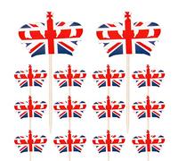 30pcs Union Jack Corone Stuzzicadenti Cupcake Cocktail Bastoncini Toppers Gran Bretagna Cocktail Stick Tavola Cibo Party Decorazioni