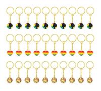 30pcs Zinchi Lega Portachiavi Ciondolo Nero Storia Mese Souvenir Accessori Culturali Forniture Per Feste Decorazioni