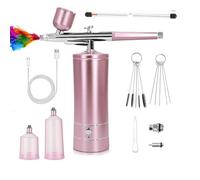 30PSI Airbrush Set Con Compressore 0.3mm Ugello Aerografi Set Cordless Air Brush Per Modellismo