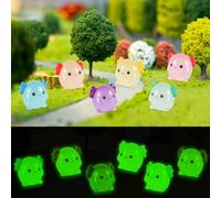 30pz Luminosi Mini Axolotl Resina, Fosforescenti Mini Figurine di Axolotl Figurine di Axolotl in Miniatura Mini Animali in Resina per Giardino Paesaggio Artigianato Torte Decorazioni