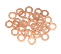 30pz Rondella Rame Tenuta Piatto Anello Guarnizione per Auto 10 X 18 X 1,5mm