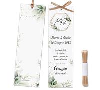 30pz Segnalibri Matrimonio Segnaposto Inviti Partecipazione, Bigliettini Ringraziamento Bomboniere Matrimonio Tavolo Decorazione