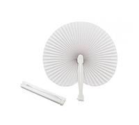 30pz Ventagli Bianchi Plastica Carta Segnaposto Matrimonio Chiesa Bomboniere