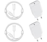 30W Caricatore for iPhone 14/14/Pro/14 Pro Max/14 Plus/13 12 11 SE XR X XS 8, 2-Pack Caricabatterie USB C Rapido Carica Batteria Spina Adattatore Alimentatore Presa with 2M Cavo