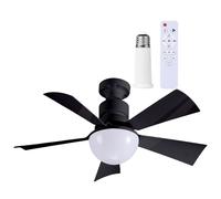 30W Chandelier Fan Lamp with Remote Control 3 Speeds Adjustable for Home Bedroom