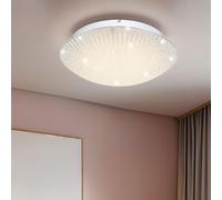 30W Lampada A Soffitto LED Rotondo Cromato Vetro Decoro Bed Breakfast Wohn Ess