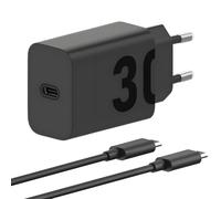 30W Turbo Power Caricatore Rapido Adattatore con cavo da USB-C a USB-C da 1 M per Motorola Edge 30 Edge 20 Moto G82 G73 G53 G52 G31 G23 G22 G13 G200 G100 Moto G9 G9 Plus G8 G7