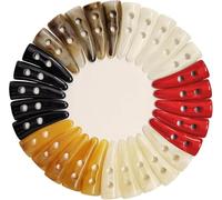 30X 6 Colori Corno Imitazione Dente Toggle Pulsanti Compatibile con Cappotto Giacca Blazer Crema Osso 5cm