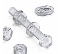 30x Acrilico Bulloni e Dadi M6x50mm in Plastica Trasparente - Acrilico Viti