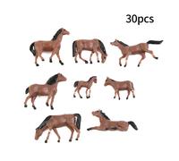 30X Dipinto Mucche Cavalli Modello Trains Ho Scala 1:87 Farm Animali Personaggi