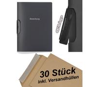 30x DURABLE Duraswing Lavoro - Cartellina per Cv - Antracite con Clip + Buste