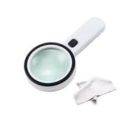 30x High Handheld Strong Magnifying Glass with 12 Led Light,best Jumbo Size Illuminated Magnifier for Reading,inspection,exploring,hobbies And Currenc