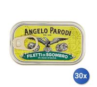 30x Multipack Angelo Parodi Filetti Sgombro Gr 125 Latta