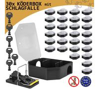 30x Trappola per topi Scatola per esche da giardino per stazione di esca Petigi