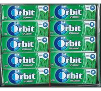 30x VERSIONE EUROPEA Wrigleys Orbit Spearmint Chewing Gum Full 30 pack 300 pz