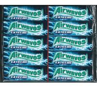 30x Wrigleys Airwaves Extreme Extra Strong Mint Chewing Gum Full 30 confezion...
