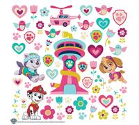 30x30cm Muro & Mobili Adesivi Decalcomania Cameretta Bambini Zampa Patrol Rosa