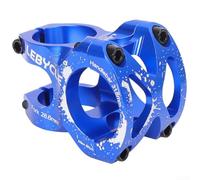 31 8 mm lega di alluminio Hollow Riser Stem per mountain bike con angolo di 0 gradi e distanza tra i fori 35 mm (blu)