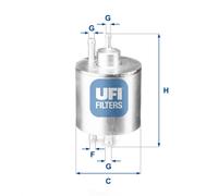 31.834.00 Filtro carburante Ufi