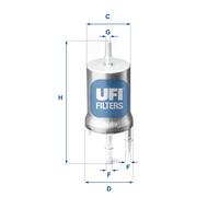 31.845.00 UFI Filtro carburante per SKODA,VW