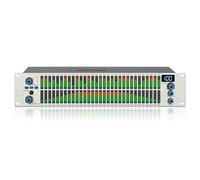 31-Band Digital Stereo Graphic Equalizer with Microphone Feedback Suppressor - Adjustable High/Mid/Bass Frequencies for Recording Studio and Live Performances(Silver)