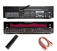 31 Band Graphic Equalizer, Digital Audio Processor con LED Spectrum Analyzer, Riduzione del Rumore, Ingresso USB coassiale Ottica per Home Theater KTV Studio Sound Enhancement