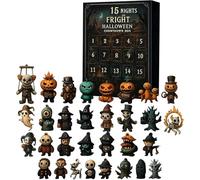 31 Nights of Fright, Halloween Countdown Box with Figurines, Halloween Advent Calendar 2025, Scary Doll Collectible Horror Figures, Halloweens Decorations Surprise (15 days)