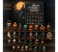 31 Notti Da Brivido, Scatola Per Il Conto Alla Rovescia Di Halloween Con Figure Horror, Ciondoli Da Appendere E Mini Decorazioni, Ogni Sera Una Nuova Emozione Di Halloween (31 Days)