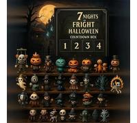 31 Notti Da Brivido, Scatola Per Il Conto Alla Rovescia Di Halloween Con Figure Horror, Ciondoli Da Appendere E Mini Decorazioni, Ogni Sera Una Nuova Emozione Di Halloween (7 Days)