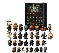 31 notti dell'orrore, scatola per conto alla rovescia di Halloween, con statuette, calendario dell'Avvento 2025, confezione regalo per bambole spaventose, personaggi da collezione e mini decorazioni