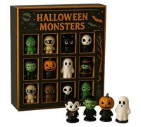 31 Notti Di Paura - Resina, 7.87x2.36in Halloween Countdown Box Figurine Da Collezione Decori Stagionali Dettagliati | Desk Ornment Accento Delle Vacanze Versatili, Conto Alla Rovescia Di Halloween Pe