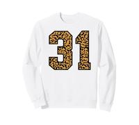31 Numero Leopard Trentuno Sport di Squadra Varsity Matching Felpa