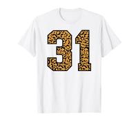 31 Numero Leopard Trentuno Sport di Squadra Varsity Matching Maglietta