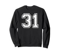 31 Numero Trentuno Sport di Squadra Grunge Varsity Matching Felpa