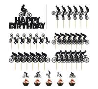 31 Pezzi Di Inserti Per Torte Per Biciclette, Decorazioni Per Torte, Decorazioni Per Torte A Tema Sportivo All'Aria Aperta, Inserti Per Cupcake, Decorazioni Per Feste In Bicicletta