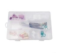 31 pezzi kit di accessori per bruciatore di saldatura TIG per WP-17/18/26, per lente a gas STUBBY #12, ugelli in ceramica 6#/7#/8#/10#/12# e pinze di serraggio
