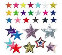 31 Pz Stella Toppe Termoadesive, Woohome Assortiti Stella Sew Iron on Patches Appliques Ricamato Distintivi per Fai Da Te