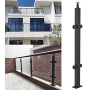 31" to 51" Stainless Steel Glass Balustrade Railing Post - Complete Kit for Decks and Balconies(Shallow Grey,Height 75cm)