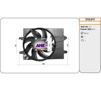 310.011 AHE Ventola, Raffreddamento motore per FORD,MAZDA