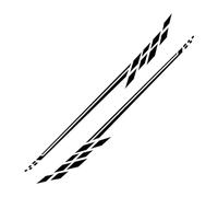 310 Cm X 30 Cm 2 Pezzi Adesivi Universali Per Auto Laterali Strisce Accessori Per Tuning Auto Minigonne Laterali Alettoni Laterali(Glossy Black)