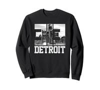 313 Detroit Michigan Codice Area Vintage Skyline USA Città Felpa