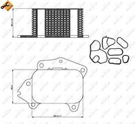 31333 NRF Radiatore olio, Olio motore per CITROËN,DS,FORD,MAZDA,MINI,MITSUBISHI,