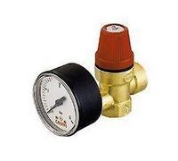 Caleffi Valvola di sicurezza 313525 con manometro FF 3/4" 2,5 BAR