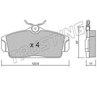 314.0 TRUSTING Kit pastiglie freno, Freno a disco per NISSAN