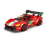 314 pezzi Giocattolo con mattoncini per costruire una supercar rossa, set educativo per bambini composto da piccoli pezzi. Modello di auto giocattolo da esposizione, soprammobile da scrivania