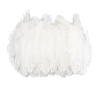 AMANDELIZABE 315 pezzi piume per fai da te, morbide decorazioni pasquali, piume per copricapo, piume per matrimoni, feste, orecchini fai da te e artigianato (bianco)