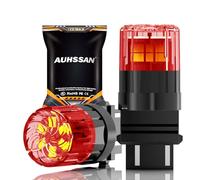 3157 Lampadine LED, Rosso Super Brillante 12V-24V Non Polarità 2835 18SMD T25 P27/7W 3156 P27W Lampadines LED per le Luci di Segnale, Luci di Retromarcia/Coda, Lampada di Luce Diurna (2Pezzis)