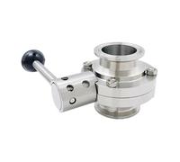 316 Stainless Steel Butterfly Valve OD63 mm, Tri Clamp 77.5mm, For Beer Dairy